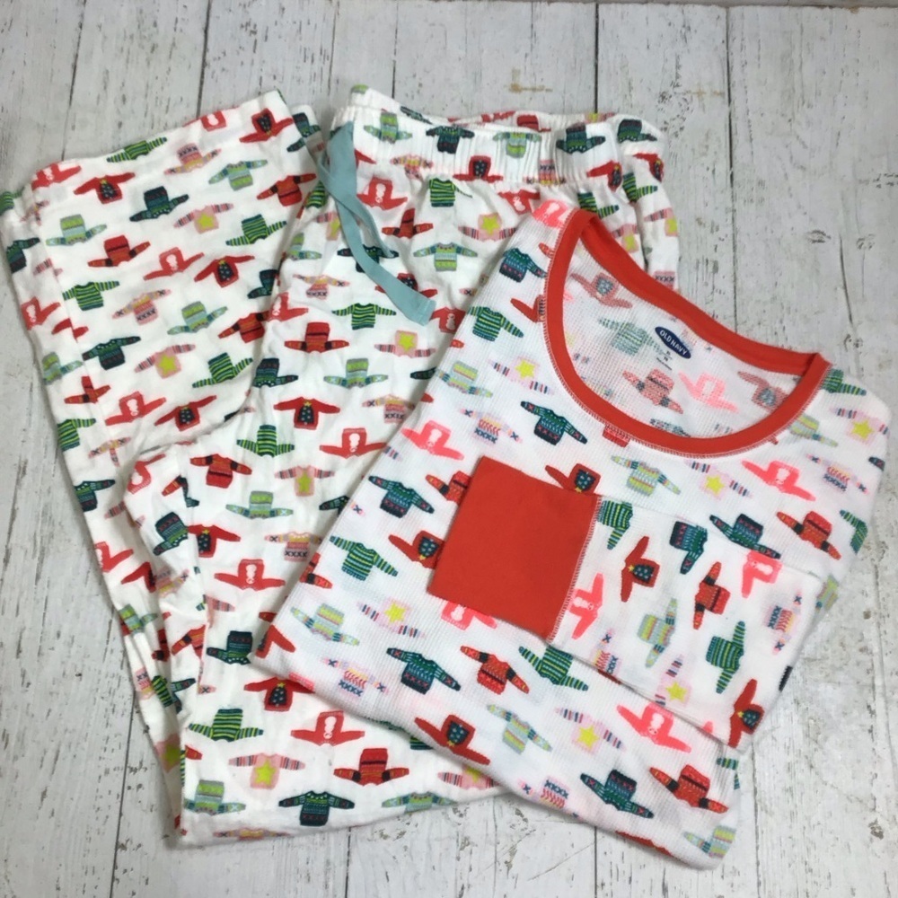 Old Navy Christmas Sweater Print Pajamas Size XL​​​​
